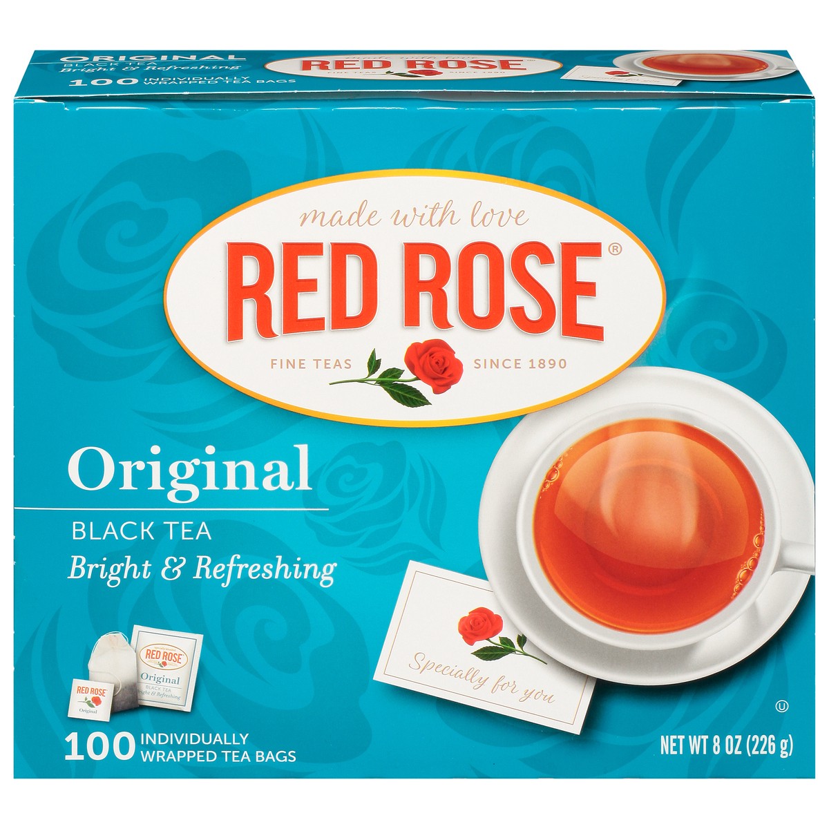 slide 1 of 9, Red Rose Tea Bright & Refreshing Original Black Tea 100 ea, 100 ct