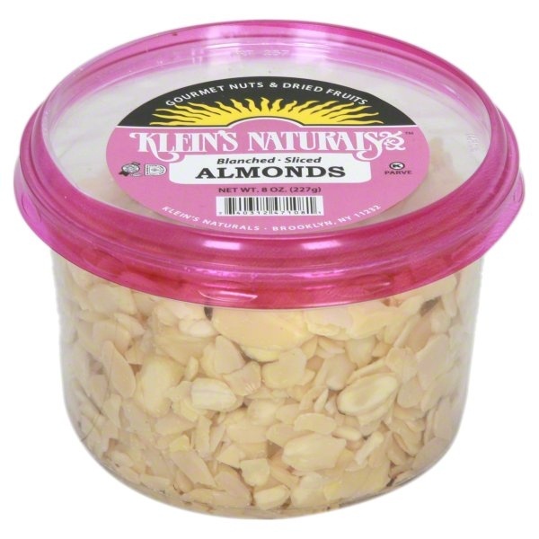 slide 1 of 1, Klein's Naturals Sliced Blanched Almo, 8 oz