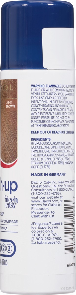 slide 6 of 9, Root Touch-Up Temporary Color Refreshing Spray Light Brown, 3.7 oz