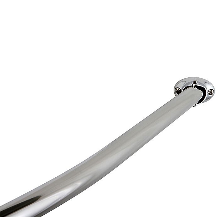 slide 1 of 1, Kingston Brass Edenscape Hotel Adjustable Curved Shower Curtain Rod - Chrome Finish, 1 ct