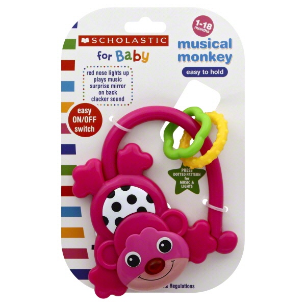 slide 1 of 1, Scholastic Plytx Musical Monkey Toy, 1 ct