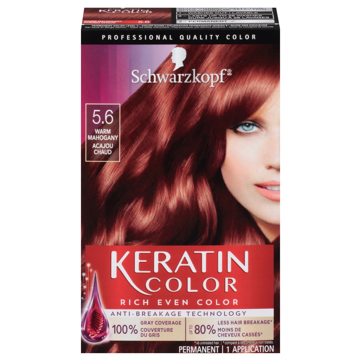 slide 6 of 12, Schwarzkopf Permanent Hair Color Cream, 5.6 Warm Mahogany, 6.10 fl oz