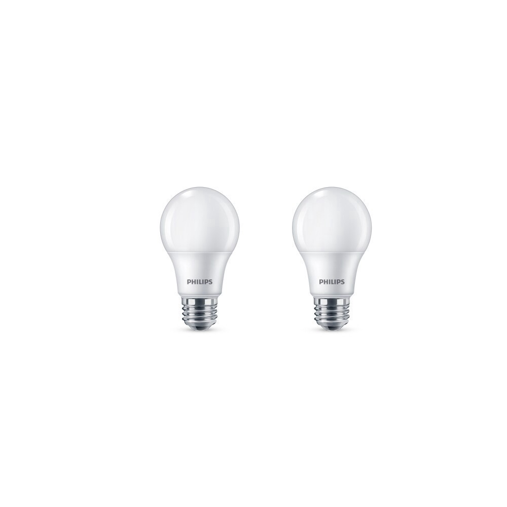 slide 5 of 5, Philips 10-Watt (60-Watt) A19 Led Light Bulbs, 2 ct