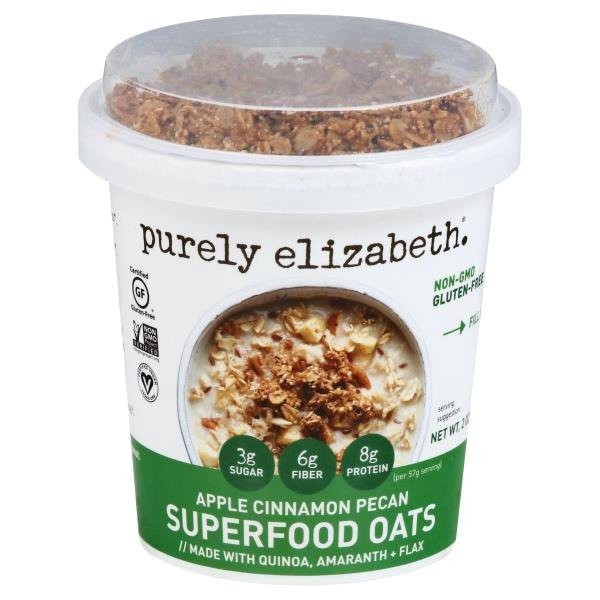 slide 1 of 1, Purely Elizabeth Apple Cinnamon Pecan Superfood Oats, 2 oz