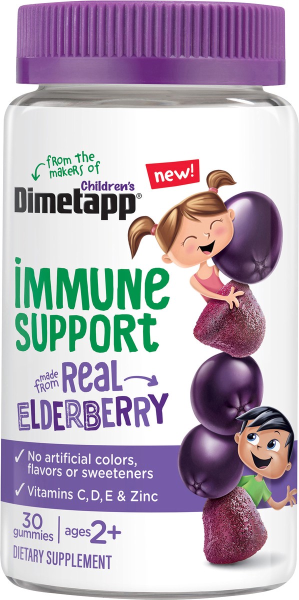 slide 2 of 10, Dimetapp Elderberry Immune Gummies, 30 ct