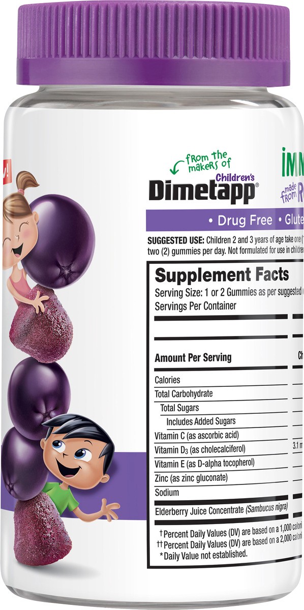 slide 10 of 10, Dimetapp Elderberry Immune Gummies, 30 ct