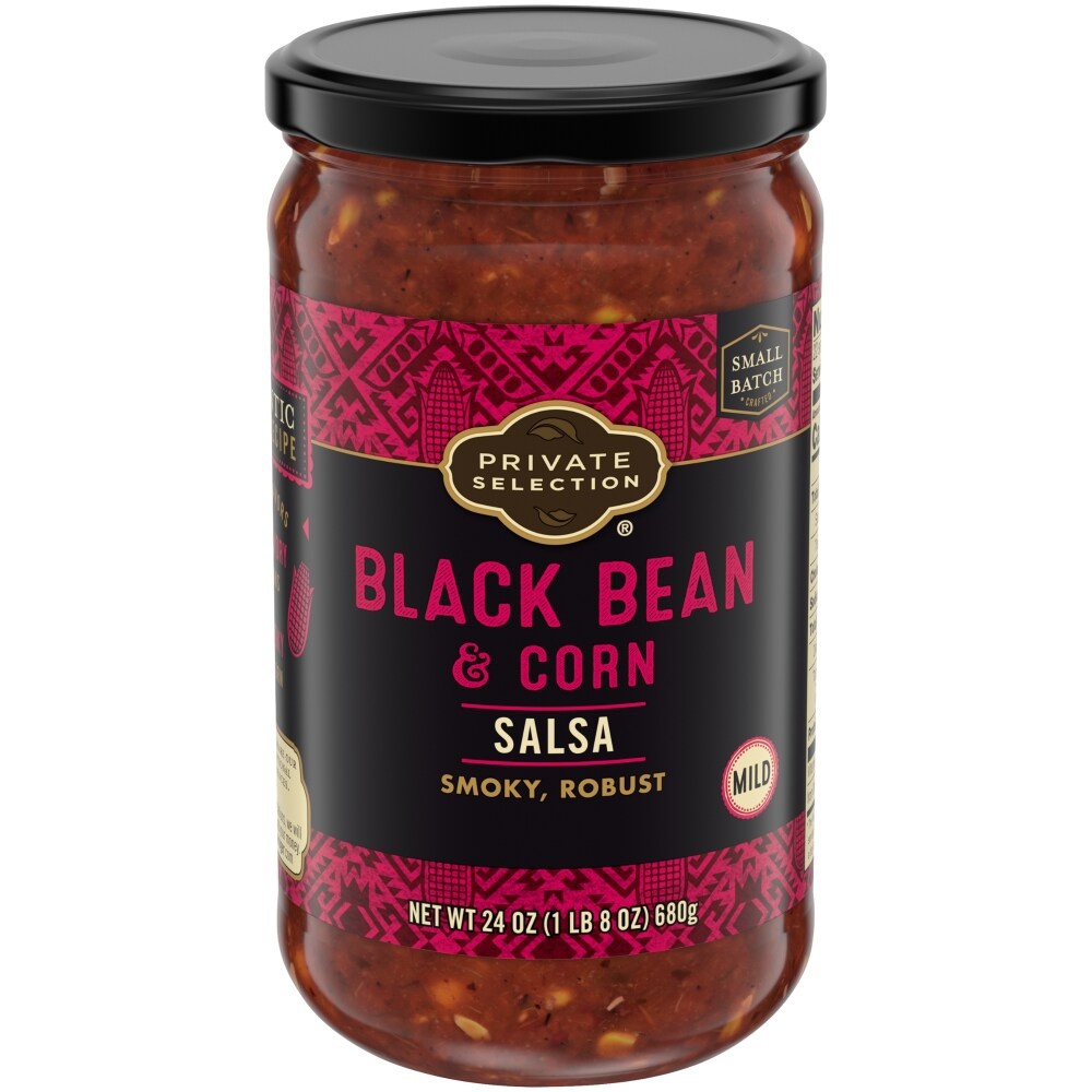 slide 1 of 1, Private Selection Mild Black Bean Corn Salsa, 24 oz