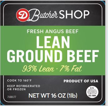 slide 1 of 1, Dierbergs Extra Lean Ground Beef 93/7, 1 lb