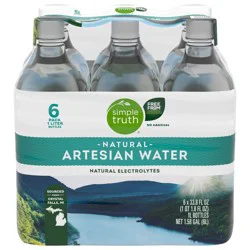 Simple Truth Artesian Water - 6 ct; 33.8 fl oz
