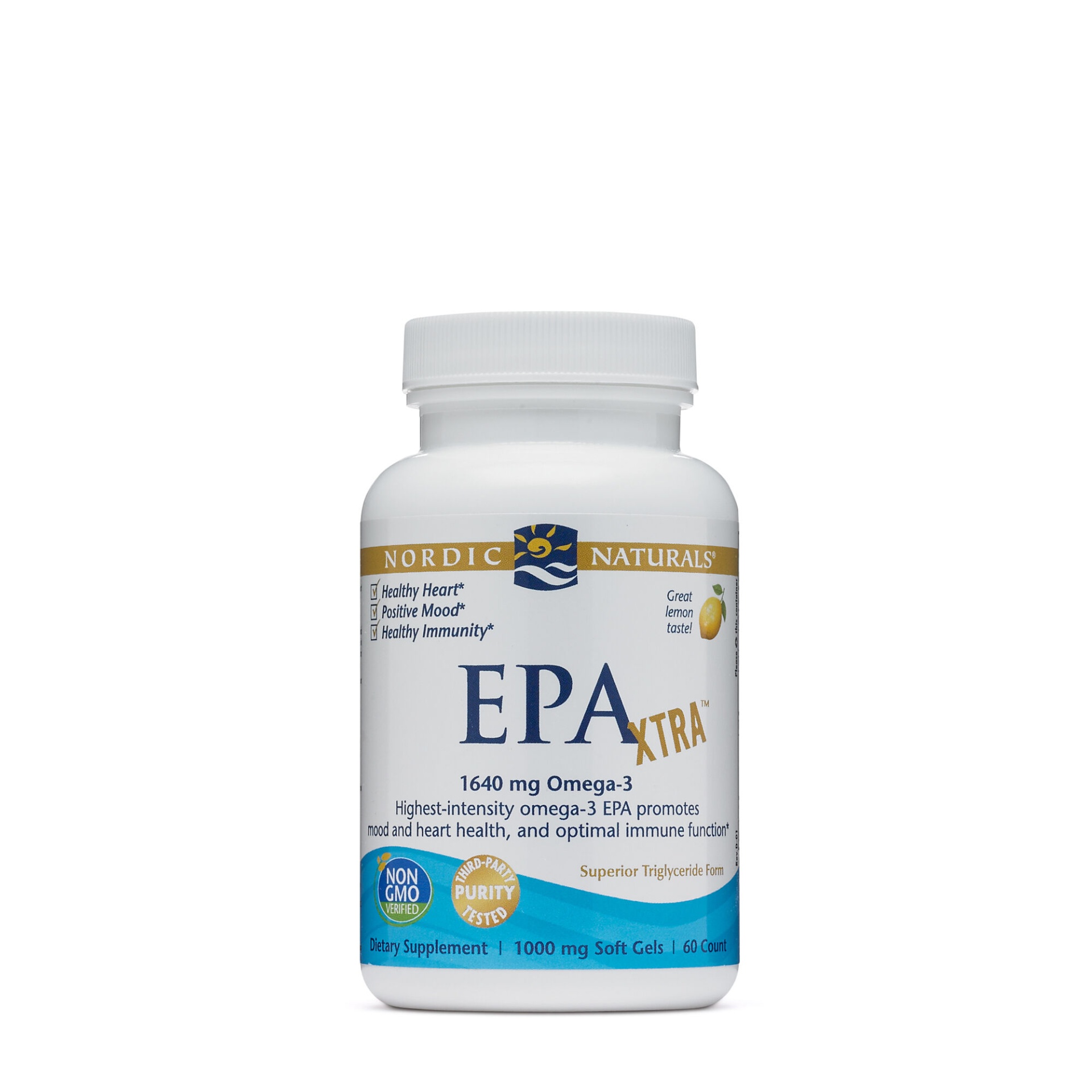 slide 1 of 1, Nordic Naturals Epa Xtra Lemon 1000 Mg Soft Gels, 60 ct