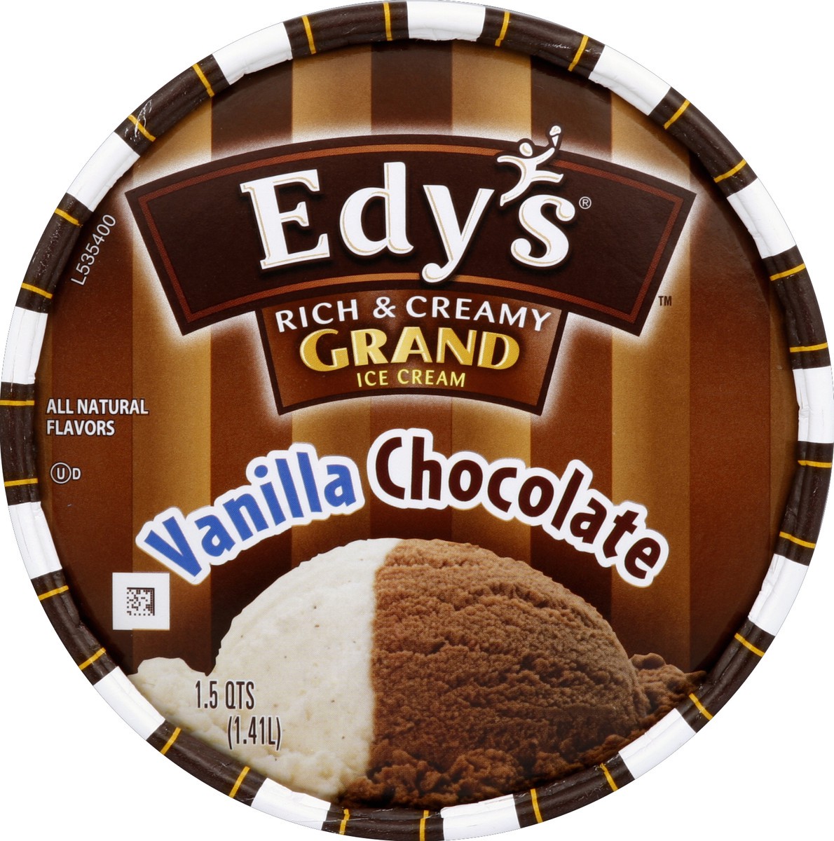 slide 2 of 6, Edy's Vanilla Chocolate Grand Ice Cream, 48 oz