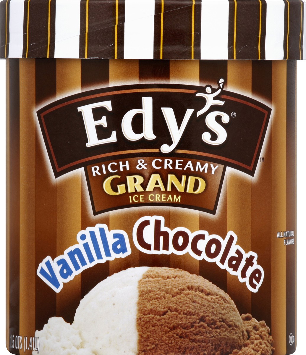 slide 5 of 6, Edy's Vanilla Chocolate Grand Ice Cream, 48 oz