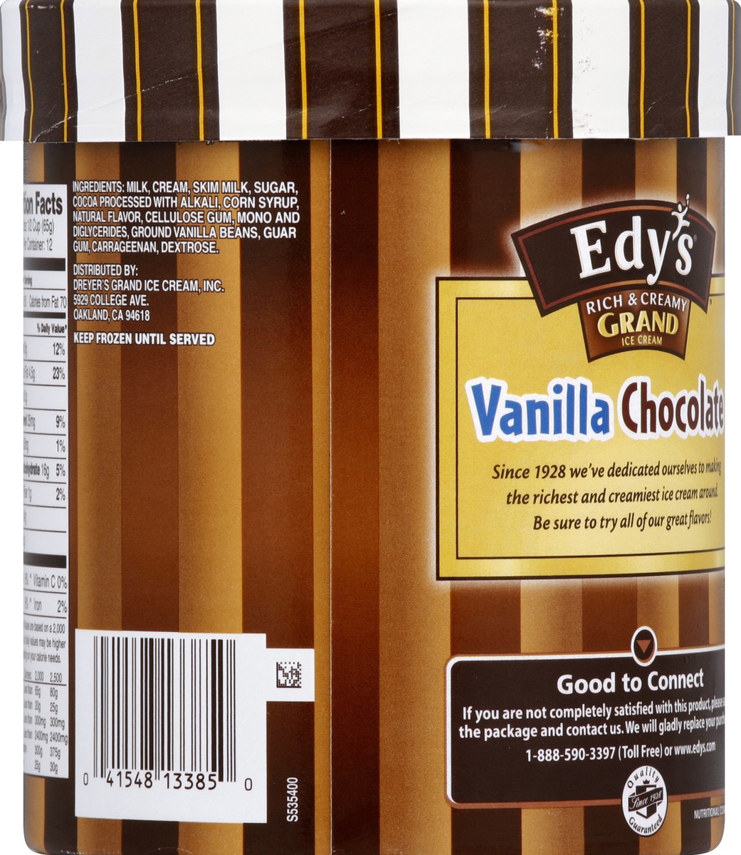 slide 6 of 6, Edy's Vanilla Chocolate Grand Ice Cream, 48 oz