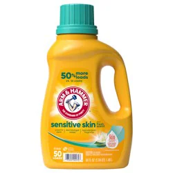 ARM & HAMMER Sensitive Skin Plus Fresh Scent, 50 Loads Liquid Laundry Detergent, 50 Fl oz