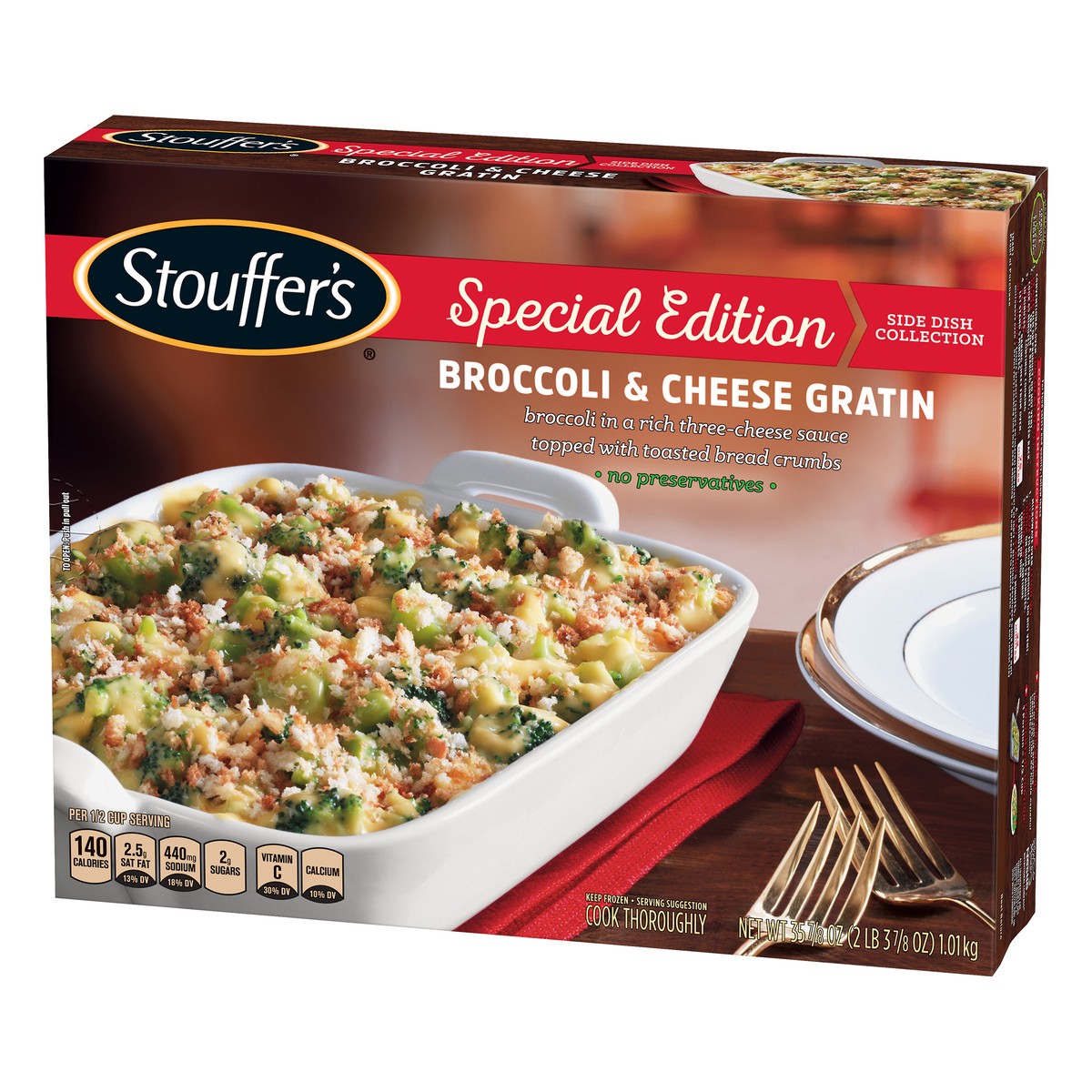 slide 5 of 10, Stouffer's Broccoli & Cheese Gratin 35.875 oz, 35.88 oz