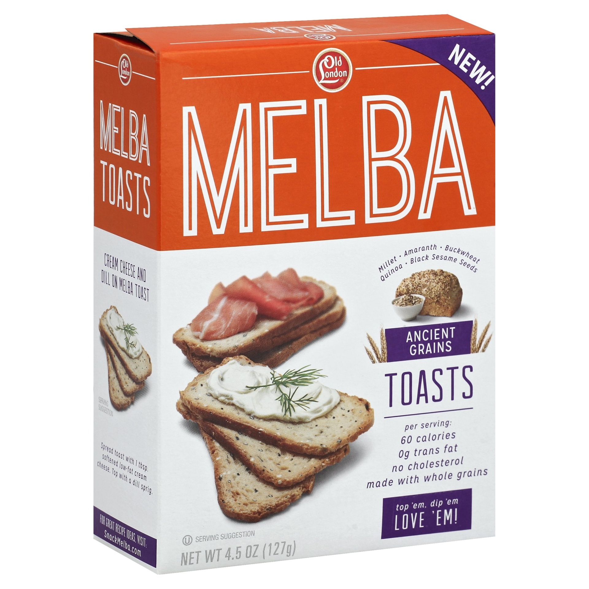 slide 1 of 1, Old London Melba Ancient Grains Toasts, 4.5 oz