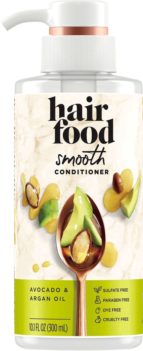 slide 9 of 10, Hair Food Avocado & Argan Oil Sulfate Free Conditioner, 10.1 fl oz, Dye Free Smoothing, 10.1 fl oz