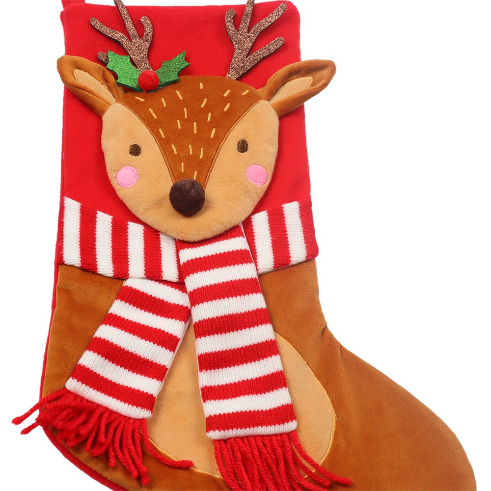 slide 2 of 3, 19" Reindeer Stocking By Ashland, 19 in