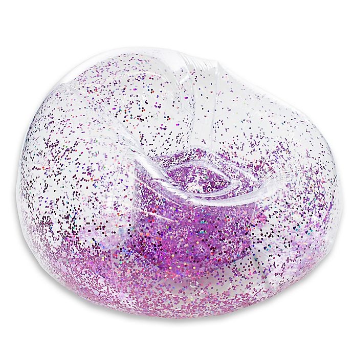 slide 1 of 2, Blochair Glitter Inflatable Chair - Pink Glitter, 1 ct