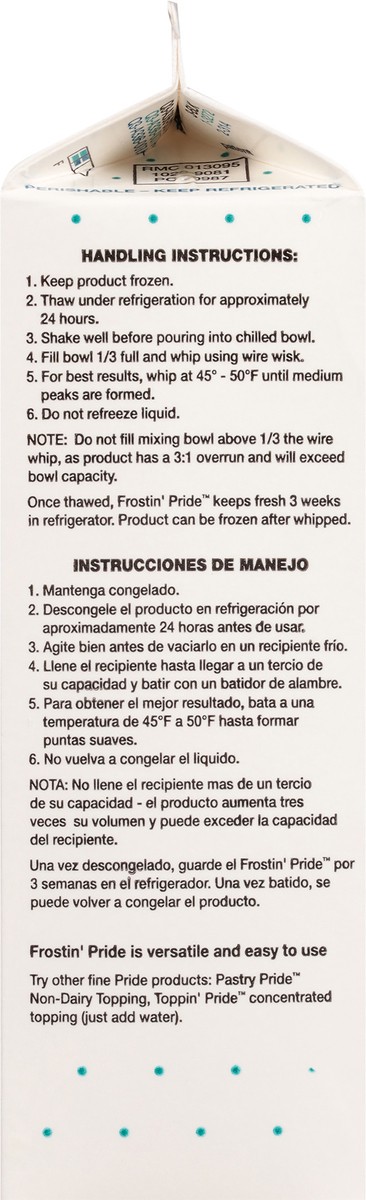 slide 13 of 13, Frostin' Pride Non-Dairy Vanilla Ready to Whip Icing & Filling 2 lb, 2 lb