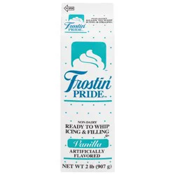 Frostin' Pride Non-Dairy Vanilla Ready to Whip Icing & Filling 2 lb