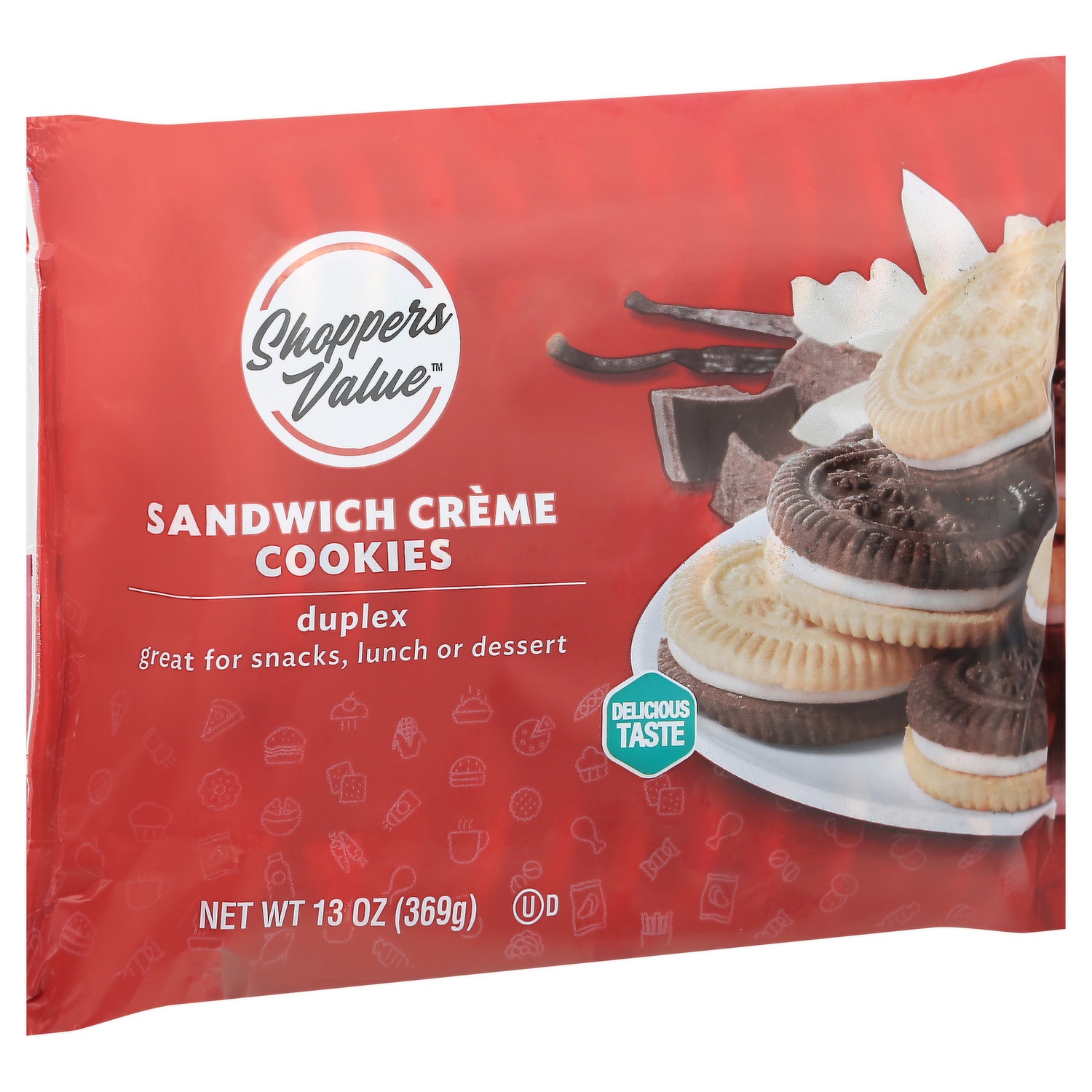 slide 1 of 1, Shoppers Value Sandwich Cookies Duplex, 1 ct