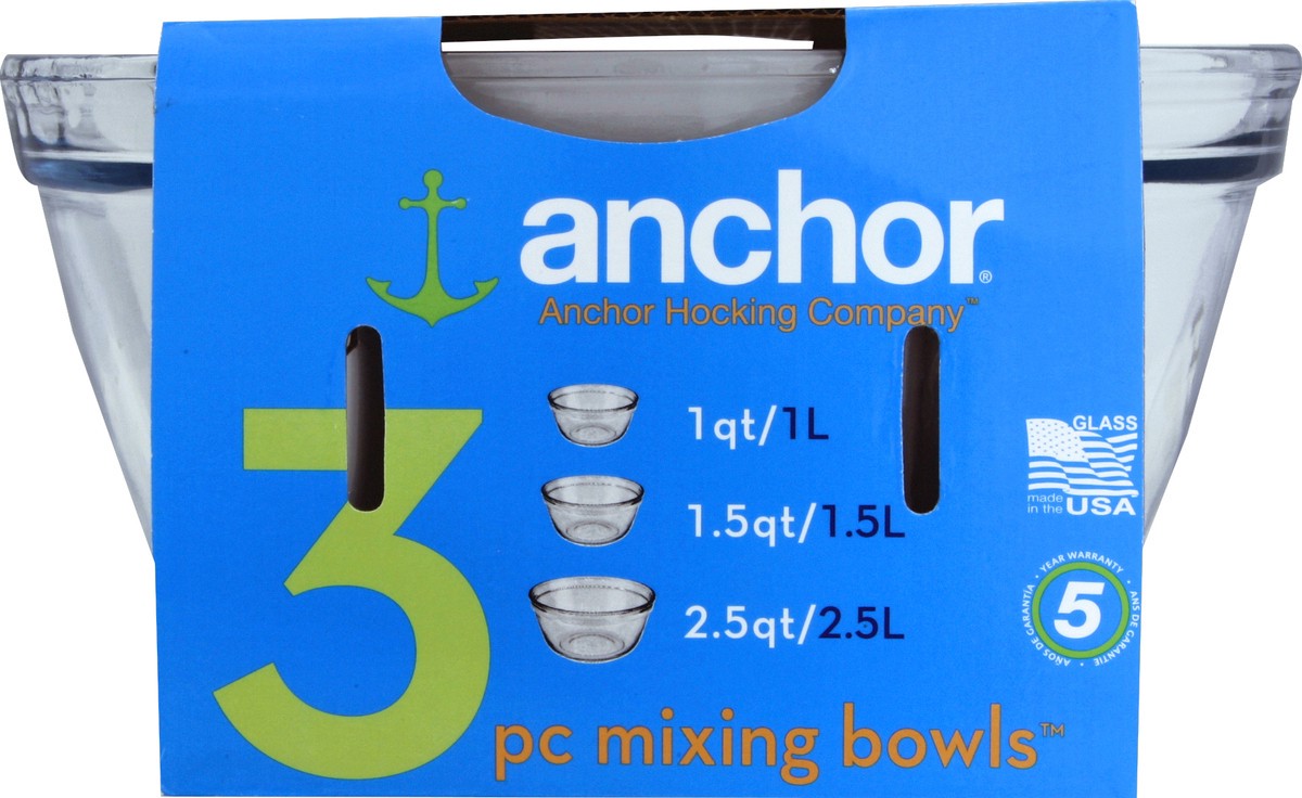 slide 3 of 4, Anchor Mixing Bowls 3 ea, 3 ct