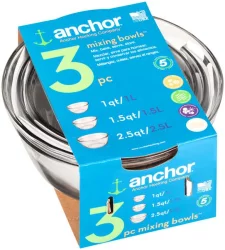 Anchor Mixing Bowls 3 ea