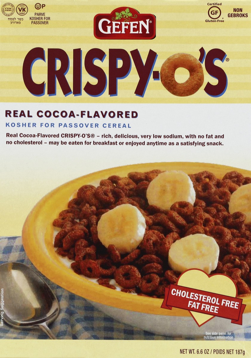 slide 4 of 5, Gefen Crispy-O'S Real Cocoa-Flavored Cereal 6.6 oz, 6.6 oz