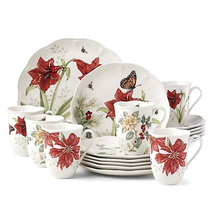 slide 1 of 1, Lenox Butterfly Meadow Holiday Dinnerware Set, 18 ct