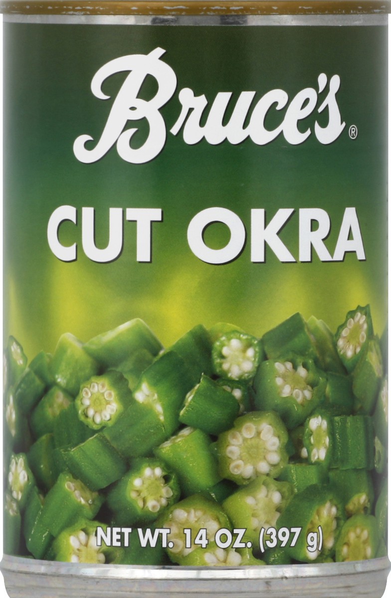 slide 1 of 2, Bruce's Bruce Cut Okra, 14 oz