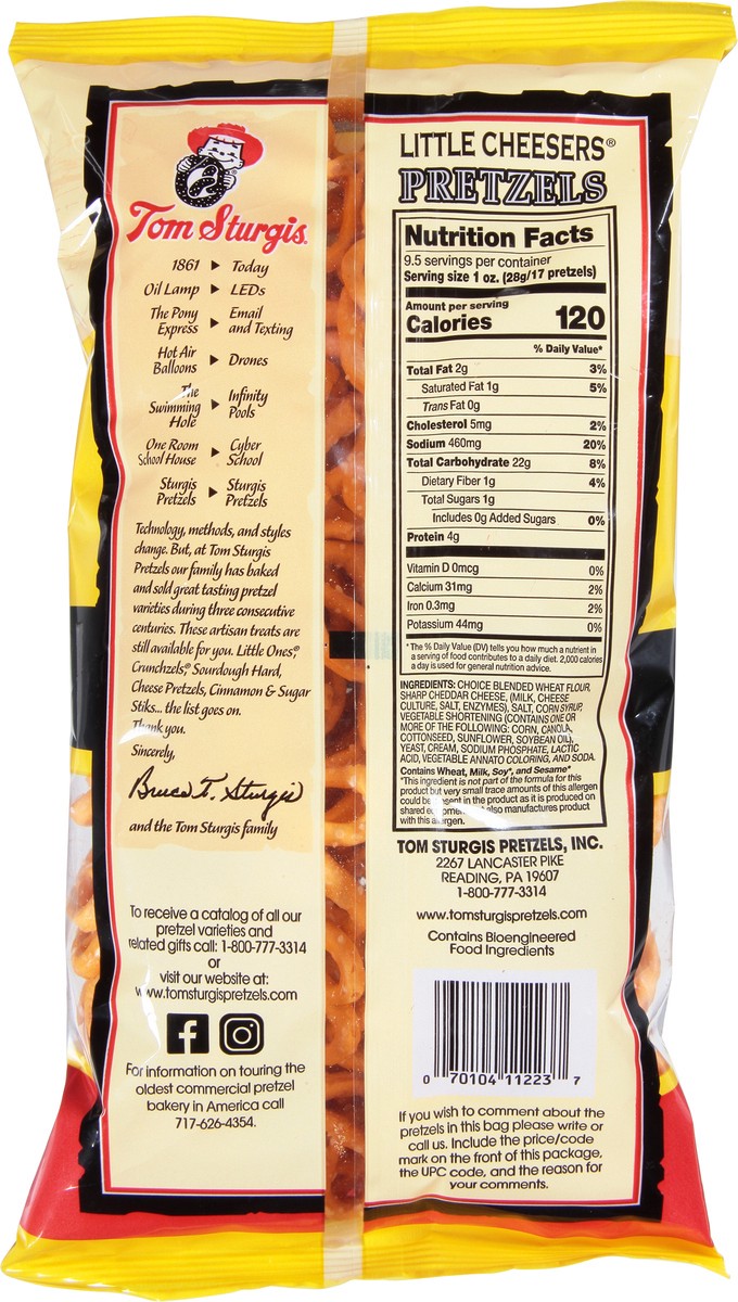 slide 7 of 9, Tom Sturgis Artisan Little Cheesers Pretzels - 11 oz, 11 oz
