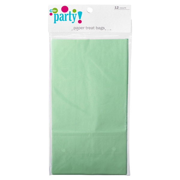 slide 1 of 1, Meijer Paper Treat Bags, 12 ct