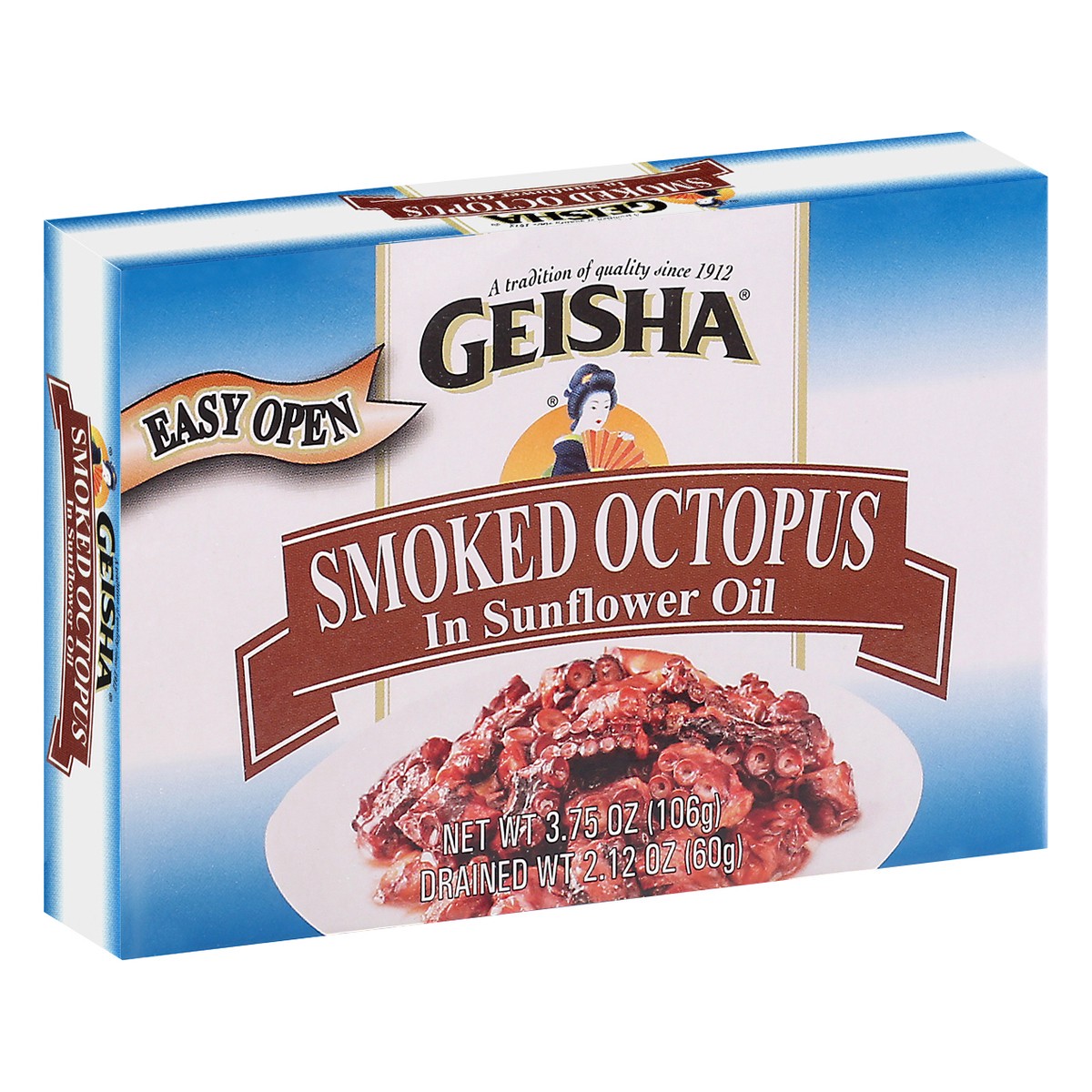 slide 8 of 9, Geisha Smoked Octopus in Sunflower Oil 3.75 oz, 