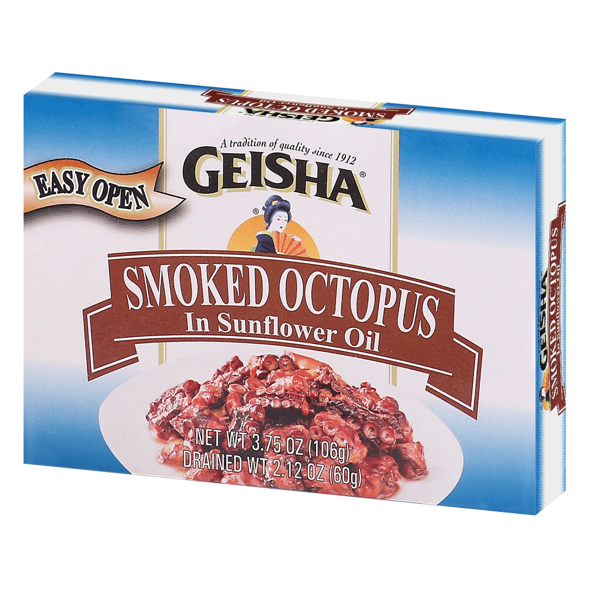 slide 9 of 9, Geisha Smoked Octopus in Sunflower Oil 3.75 oz, 