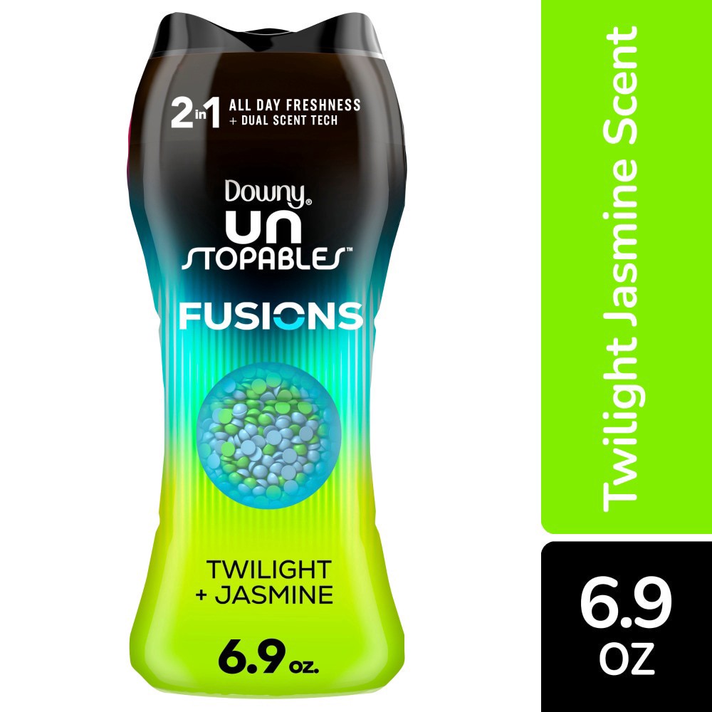 slide 1 of 6, Downy Unstopables Fusions In-Wash Laundry Scent Booster Beads, Twilight and Jasmine Scent, 6.9 oz, 6.9 oz