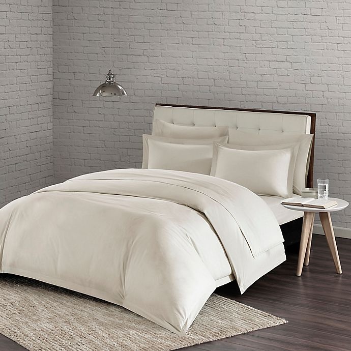 slide 1 of 3, Urban Habitat Comfort Wash Full/Queen Duvet Cover Set - Ivory, 1 ct