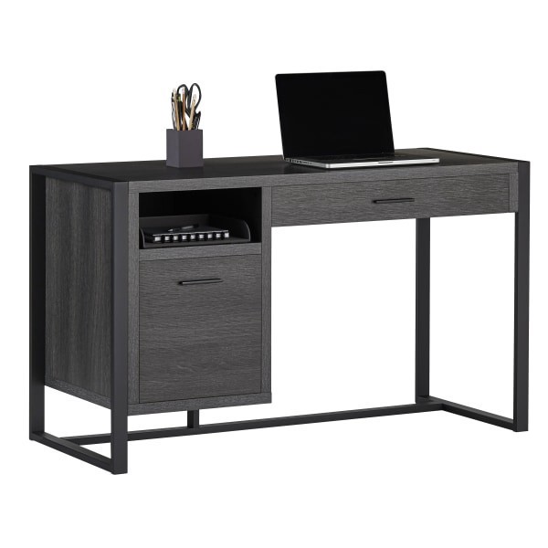 slide 2 of 10, Realspace Dejori 51"W Writing Desk, Charcoal, 1 ct
