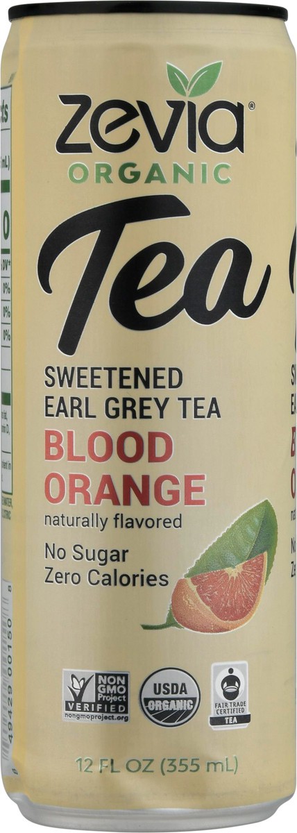 slide 6 of 9, Zevia Sweetened Organic Blood Orange Earl Grey Tea 12 fl oz, 12 fl oz
