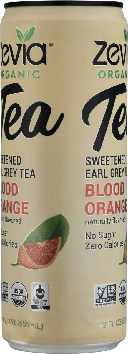 slide 8 of 9, Zevia Sweetened Organic Blood Orange Earl Grey Tea 12 fl oz, 12 fl oz