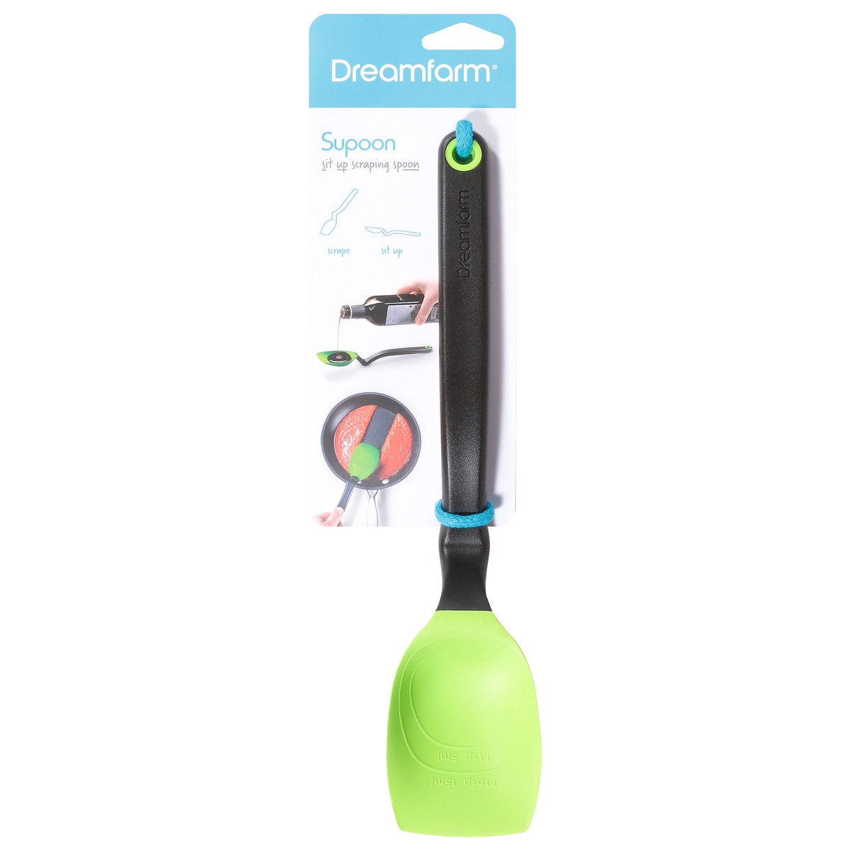 slide 1 of 9, Dreamfarm Green Supoon Scraping Spoon, 1 ct