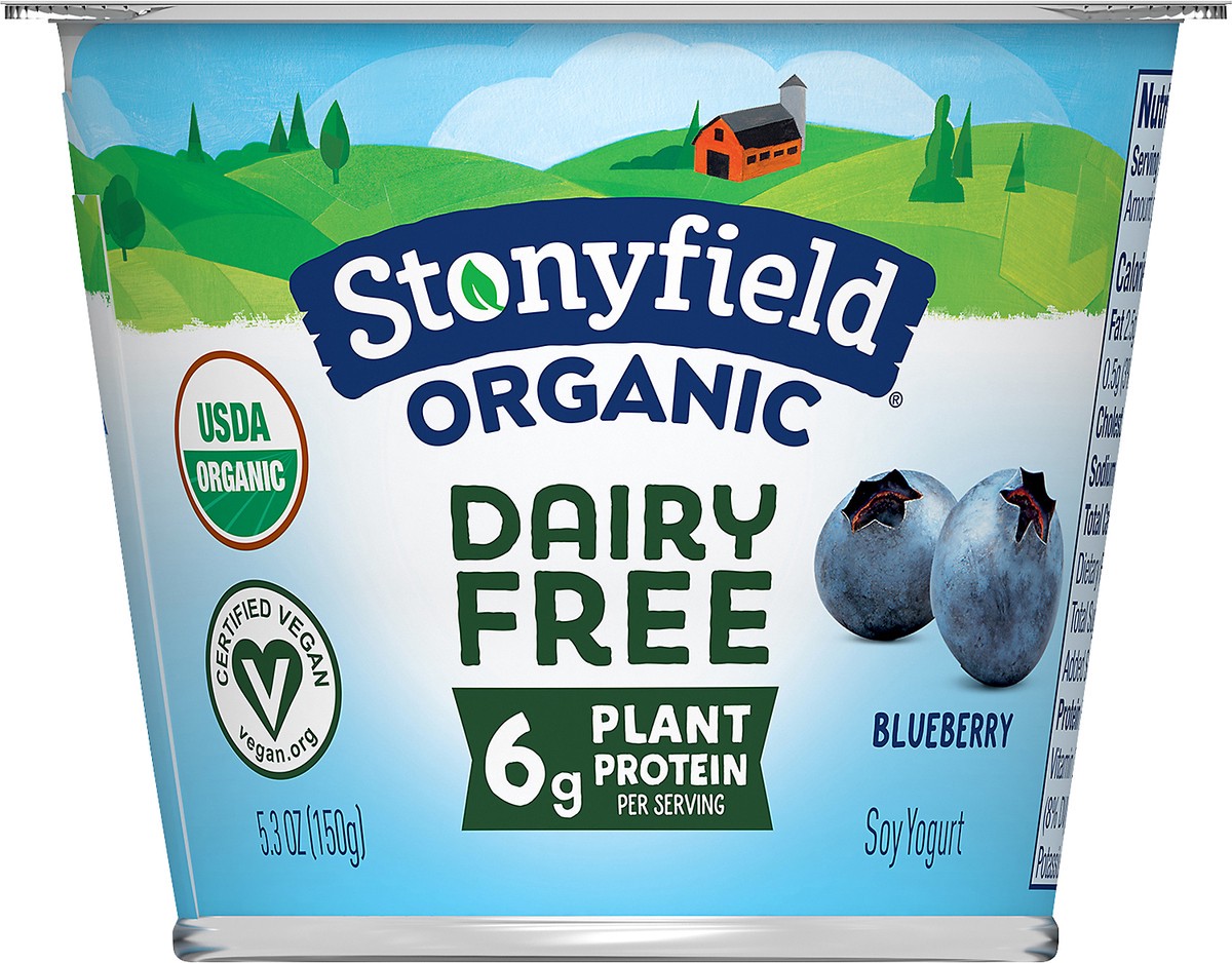 slide 7 of 8, Stonyfield Blueberry Bottom Soy Yogurt, 6 oz