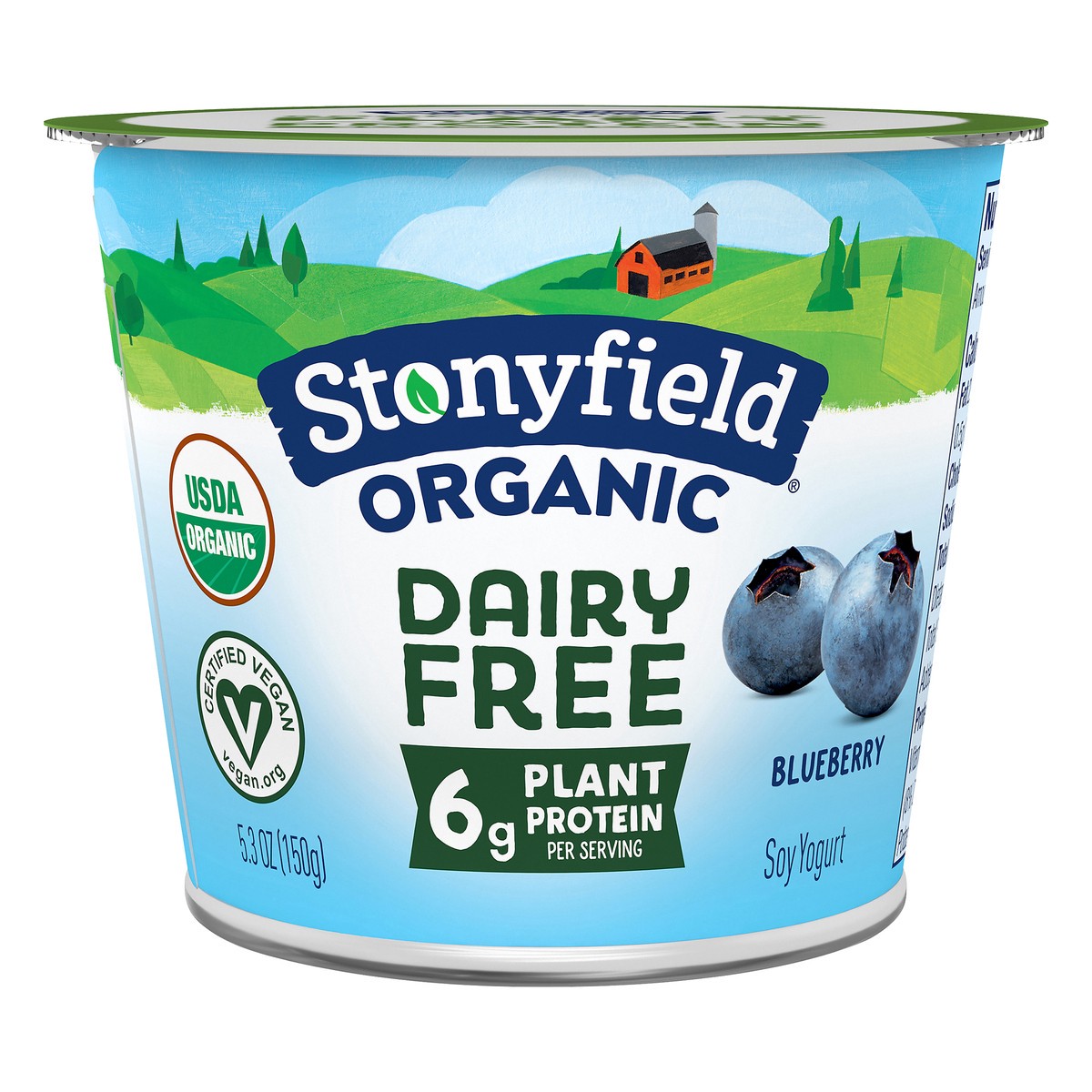 slide 1 of 8, Stonyfield Blueberry Bottom Soy Yogurt, 6 oz