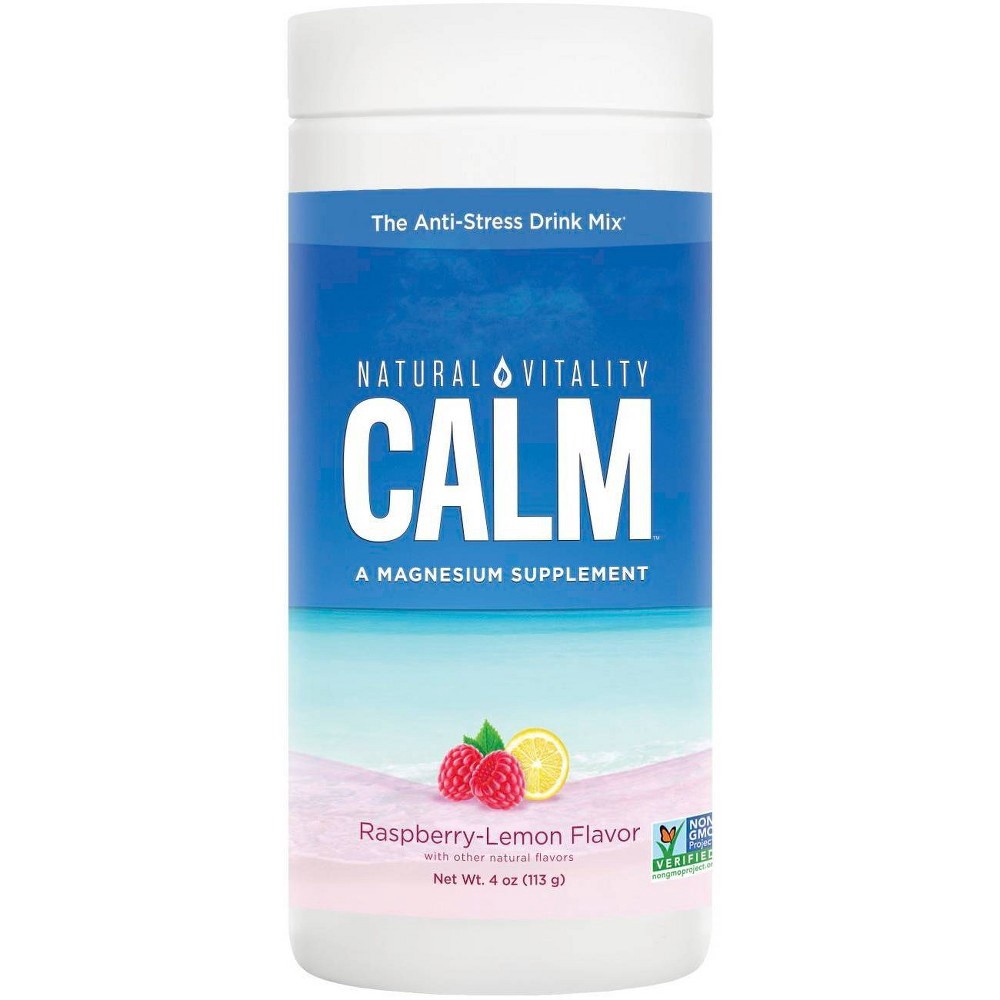 slide 3 of 4, Calm Natural Vitality CALM Powder Raspberry Lemon 4oz?, 4 oz