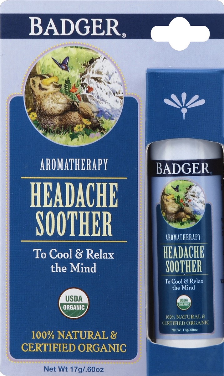 slide 2 of 5, Badger Headache Soother 0.6 oz, 0.6 oz