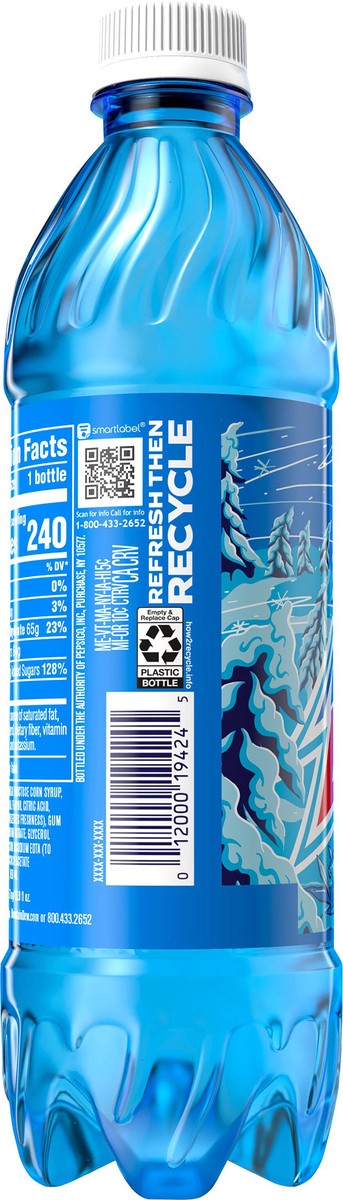 slide 2 of 3, Mountain Dew Frost Bite Soda Naturally & Artificially Flavored Dew - 16.9 fl oz, 16.9 fl oz