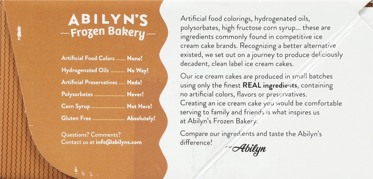 slide 6 of 9, Abilyn's Ice Cream Cake, 30 fl oz