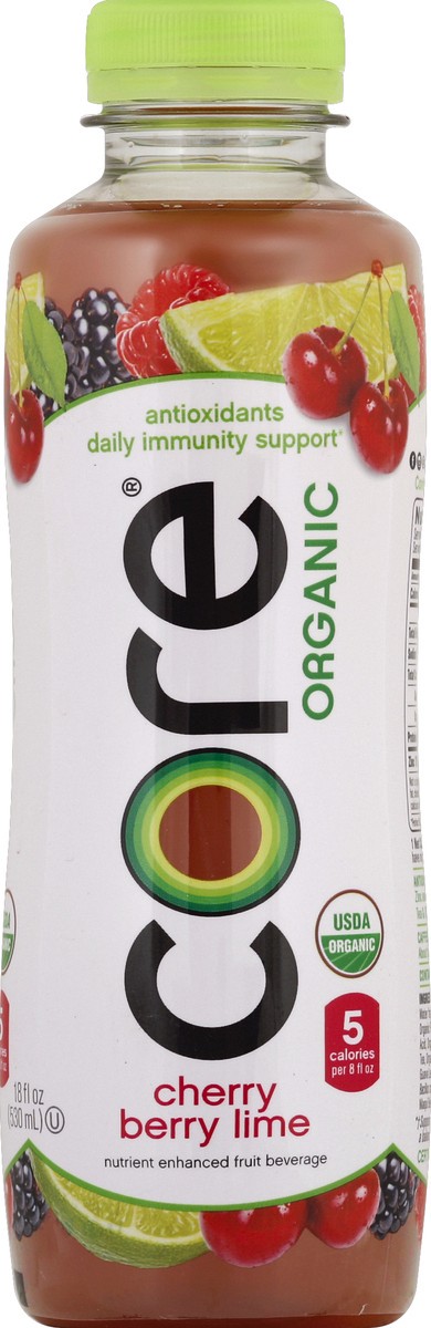 slide 3 of 6, Core Organic Cherry Berry Lime Fruit Infused Beverage - 18 fl oz, 18 fl oz