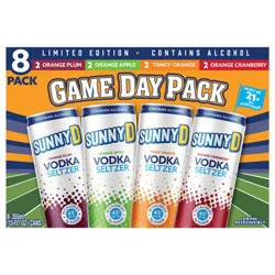 SunnyD Vodka Seltzer Purple, 4 pack of 12 fl oz Slim Cans