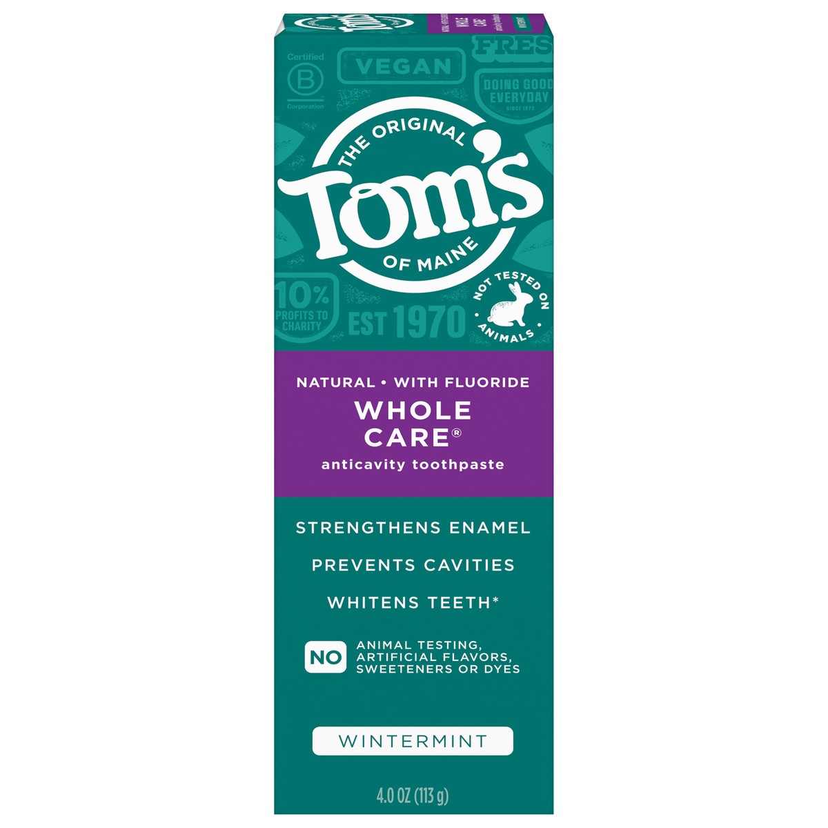 slide 1 of 6, Tom's of Maine Whole Care Toothpaste, Wintermint, 4.0Oz., 4 oz